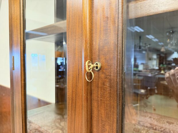 Klassiek-Engels-Antiek-Oud-Chesterfield-Mahonie-Buffetkast-Boekenkast-Kast