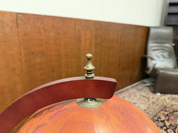 Klassiek-Engels-Antiek-Oud-Chesterfield-Globe-Wereldbol-Globebar-Bar