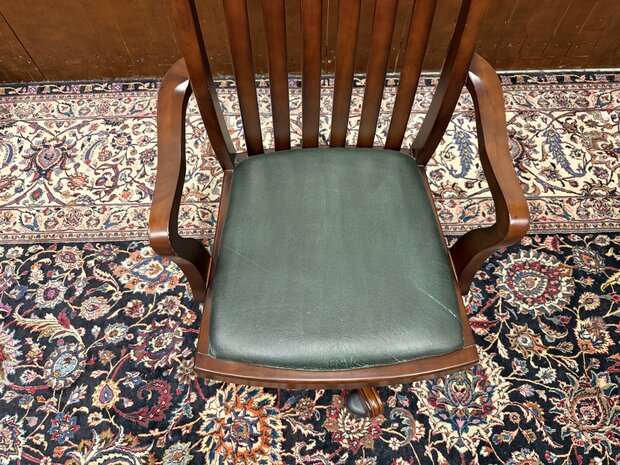 Klassiek-Engels-Antiek-Oud-Bureaustoel-President-Chair