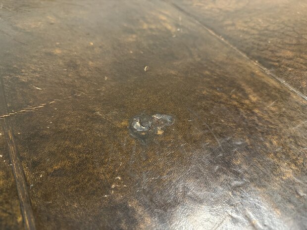 Antiek-Klassiek-Oud-Engels-Chesterfield-Schrijftafel-Bureau-Partnerdesk