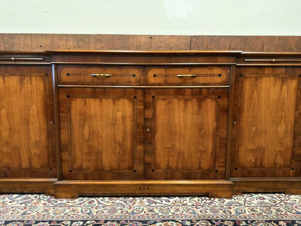 Klassiek-Engels-Antiek-Oud-Chesterfield-Vintage-Art-Deco-Dressoir-Kantoorkast-Kast-Kersenhout
