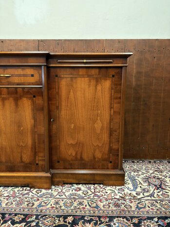 Klassiek-Engels-Antiek-Oud-Chesterfield-Vintage-Art-Deco-Dressoir-Kantoorkast-Kast-Kersenhout