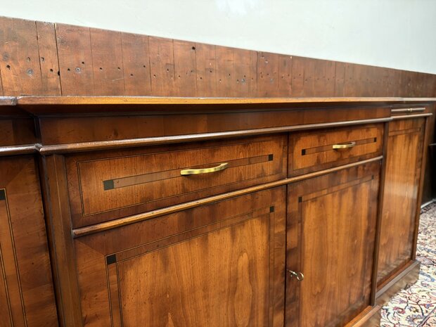 Klassiek-Engels-Antiek-Oud-Chesterfield-Vintage-Art-Deco-Dressoir-Kantoorkast-Kast-Kersenhout