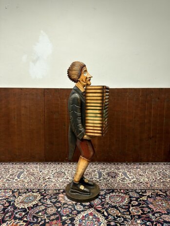 Klassiek-Engels-Antiek-Oud-Chesterfield-Vintage-Albert-Einstein-Boekendrager-Boekenkast-Kast