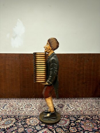 Klassiek-Engels-Antiek-Oud-Chesterfield-Vintage-Albert-Einstein-Boekendrager-Boekenkast-Kast