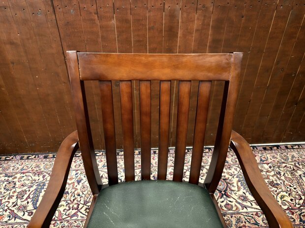 Klassiek-Antiek-Oud-Chesterfield-Engels-Vintage-Bureaustoel-Stoel-President-Chair