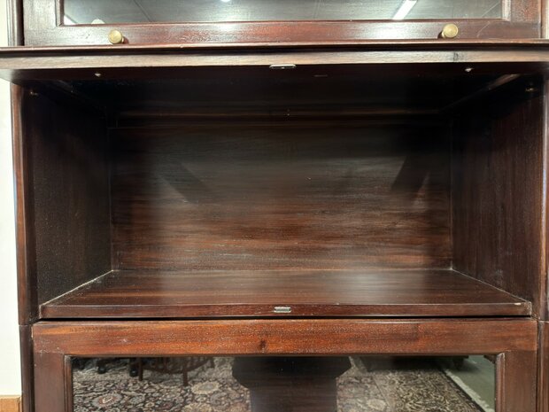 Klassiek-Antiek-Oud-Chesterfield-Engels-Vintage-Globe-Wernicke-Stijl-Boekenkast-Kast