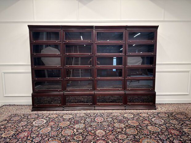Klassiek-Engels-Antiek-Oud-Vintage-Globe-Wernicke-Boekenkast-Bibliotheekkast-Kast