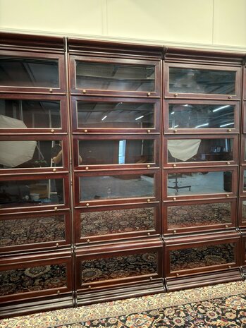 Klassiek-Engels-Antiek-Oud-Vintage-Globe-Wernicke-Boekenkast-Bibliotheekkast-Kast