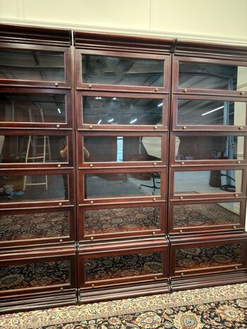 Klassiek-Engels-Antiek-Oud-Vintage-Globe-Wernicke-Boekenkast-Bibliotheekkast-Kast