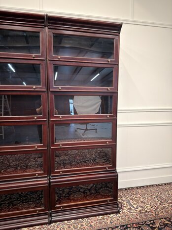 Klassiek-Engels-Antiek-Oud-Vintage-Globe-Wernicke-Boekenkast-Bibliotheekkast-Kast