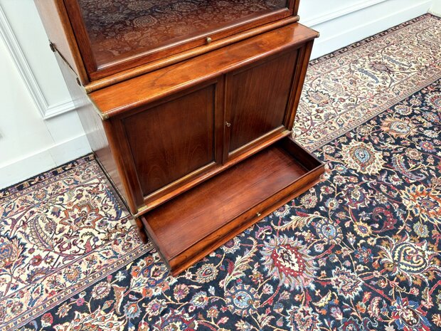 Klassiek-Engels-Antiek-Oud-Vintage-Chesterfield-Originele-Globe-Wernicke-Boekenkast-Bibliotheekkast-Kast
