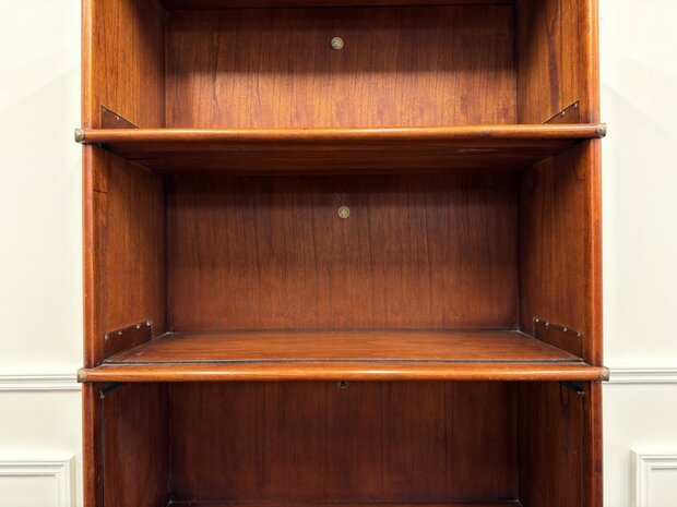 Klassiek-Engels-Antiek-Oud-Vintage-Chesterfield-Originele-Globe-Wernicke-Open-Boekenkast-Kast-9