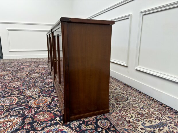 Klassiek-Italiaans-Antiek-Oud-Vintage-Chesterfield-Kantoorkast-Kast-Dressoir-Kersenhout