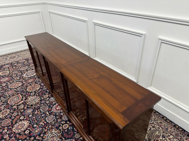 Klassiek-Italiaans-Antiek-Oud-Vintage-Chesterfield-Kantoorkast-Kast-Dressoir-Kersenhout