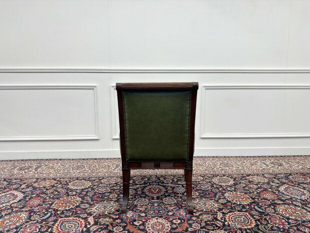 Klassiek-Engels-Antiek-Oud-Vintage-Chesterfield-Bureaustoel-Fauteuil-Stoel
