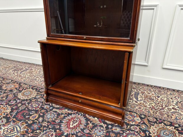 Klassiek-Engels-Oud-Antiek-Chesterfield-Vintage-Originele-Globe-Wernicke-Bokenkast-Kast