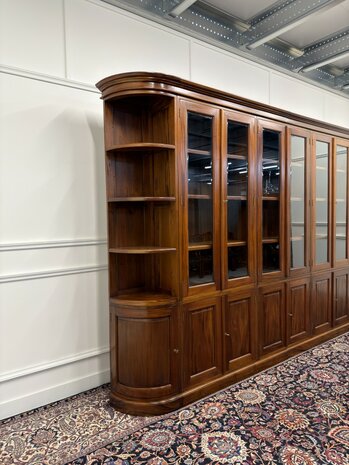 Klassiek-Engels-Oud-Antiek-Chesterfield-Vintage-Boekenkast-Bibiotheekkast-Buffetkast-Kast