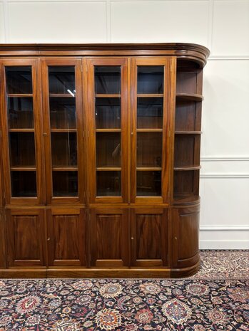 Klassiek-Engels-Oud-Antiek-Chesterfield-Vintage-Boekenkast-Bibiotheekkast-Buffetkast-Kast