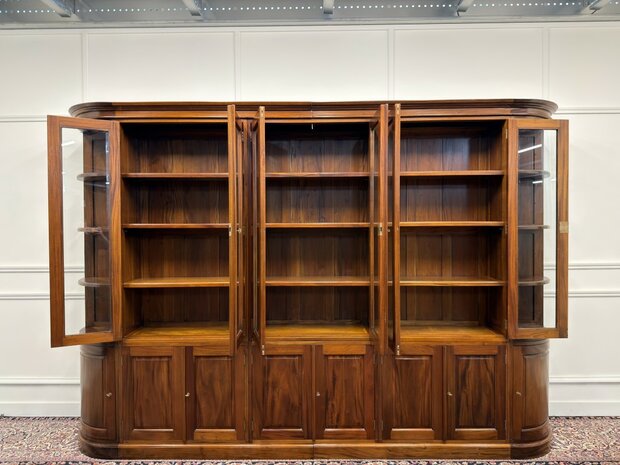 Klassiek-Engels-Oud-Antiek-Chesterfield-Vintage-Boekenkast-Bibiotheekkast-Buffetkast-Kast