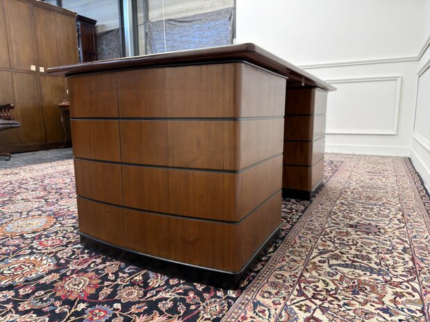Klassiek-Antiek-Oud-Engels-Chesterfield-Vintage-Art-Deco-Bureau-Desk