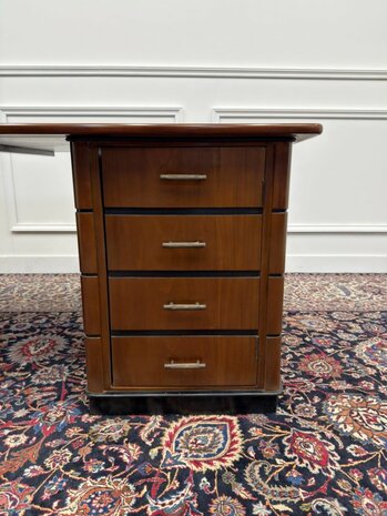Klassiek-Antiek-Oud-Engels-Chesterfield-Vintage-Art-Deco-Bureau-Desk