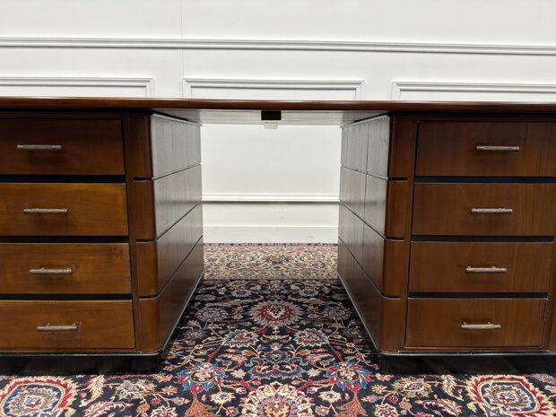 Klassiek-Antiek-Oud-Engels-Chesterfield-Vintage-Art-Deco-Bureau-Desk