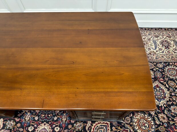 Klassiek-Antiek-Oud-Engels-Chesterfield-Vintage-Art-Deco-Bureau-Desk