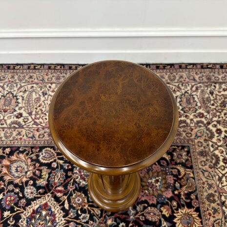 Klassiek-Italiaans-Antiek-Oud-Vintage-Wortelhout-Zuil-Pilaar-Pied-De-Stalle