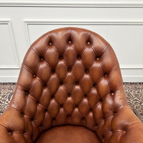 Klassiek-Engels-Antiek-Oud-Chesterfield-Bureaustoel-Stoel-Director-Directors-Chair