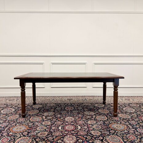 Klassiek-Antiek-Engels-Oud-Chesterfield-Bureau-Schrijftafel-Groen-Leder