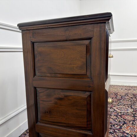 Klassiek-Engels-Antiek-Oud-Vintage-Chesterfield-Dressoir-Kantoorkast-Ladekast-Archiefkast-4