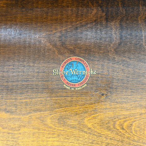 Klassiek-Engels-Antiek-Oud-Vintage-Chesterfield-Originele-Globe-Wernicke-Boekenkast-Kast