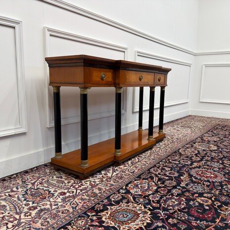 Klassiek-Engels-Antiek-Oud-Vintage-Chesterfield-Empire-Selva-Italiaans-Sidetable-Side-table-Sideboard