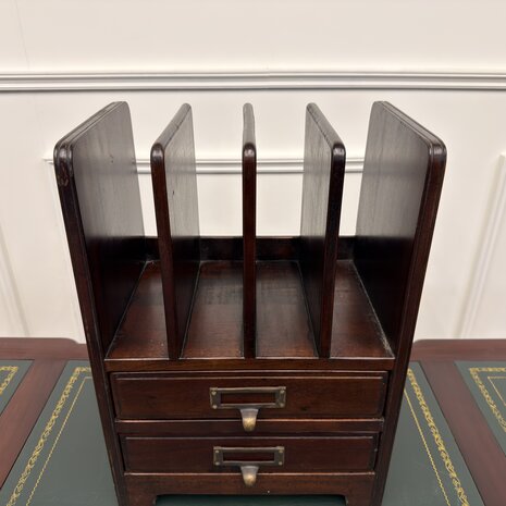 Klassiek-Engels-Antiek-Oud-Vintage-Chesterfield-Bureau-Organizer