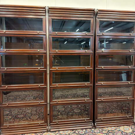 Klassiek-Engels-Oud-Antiek-Vintage-Chesterfield-Globe-Wernicke-Stijl-Boekenkast-Bibliotheekkast-12