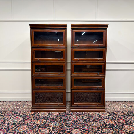 Klassiek-Engels-Oud-Antiek-Vintage-Chesterfield-Globe-Wernicke-Stijl-Art-Deco-Boekenkast-Bibliotheekkast-2
