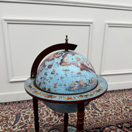 Klassiek-Engels-Chesterfield-Antiek-Oud-Vintage-Bar-Globe-Vloermodel-4