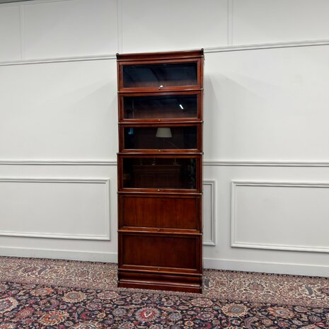 Klassiek-Engels-Antiek-Oud-Vintage-Chesterfiel-Globe-Wernicke-Stijl-Boekenkast-Kast-2