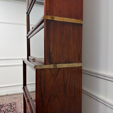Klassiek-Engels-Antiek-Oud-Vintage-Chesterfiel-Globe-Wernicke-Stijl-Boekenkast-Kast-5