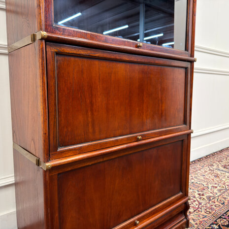 Klassiek-Engels-Antiek-Oud-Vintage-Chesterfiel-Globe-Wernicke-Stijl-Boekenkast-Kast-11