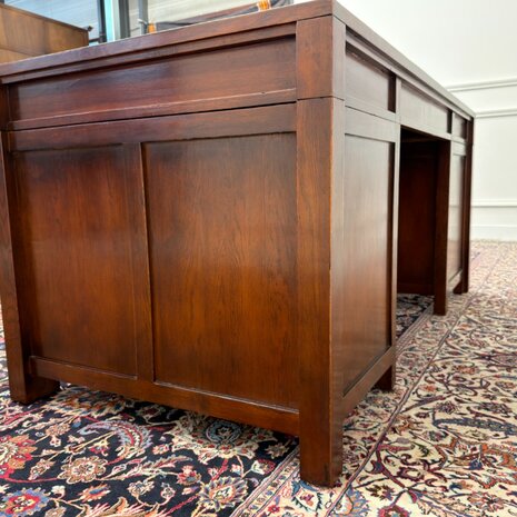 Klassiek-Engels-Antiek-Oud-Vintage-Chesterfield-Bureau-Desk-Eichholtz-Eikenhout-7