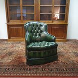 Englischer Chesterfield Clubsessel dunkelgrün