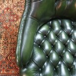 Englischer Chesterfield Clubsessel dunkelgrün