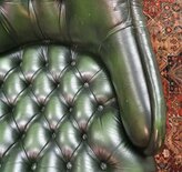 Englischer Chesterfield Clubsessel dunkelgrün