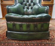 Englischer Chesterfield Clubsessel dunkelgrün