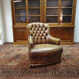 Englischer Chesterfield Clubsessel braun
