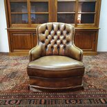 Englischer Chesterfield Clubsessel braun