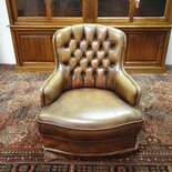 Englischer Chesterfield Clubsessel braun