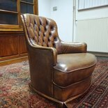Englischer Chesterfield Clubsessel braun